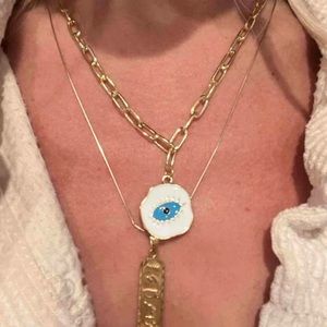 New evil eye necklace and earring set